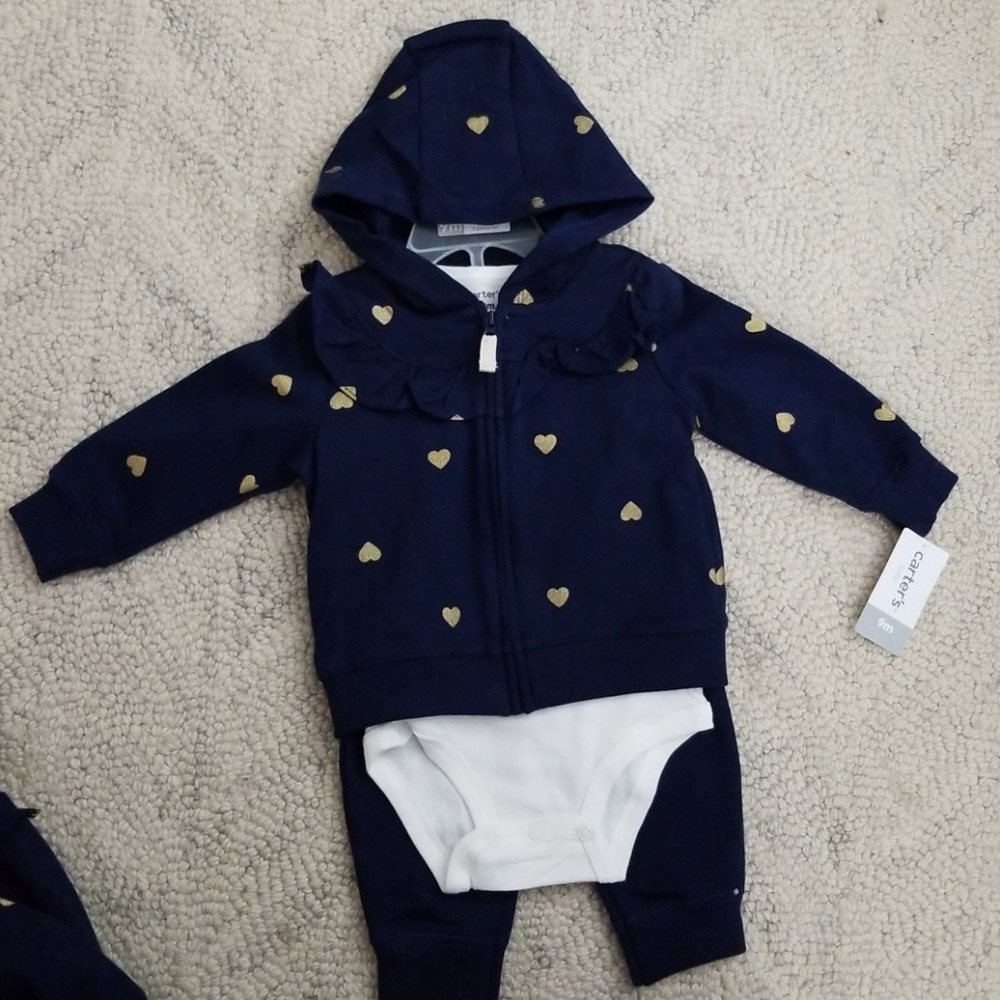 NEW Hearts sweatshirt set carters - Picture 2 of 6